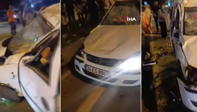 İstanbul Sahil Yolunda Anne ve Çocuğu Ucuz Atlattı: Kaza Anları Kamerada